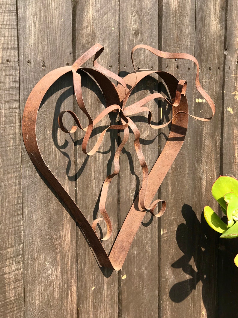 20 Rustic Wine Barrel Band Heart with Ribbon Vintage Etsy