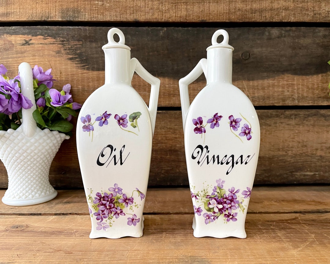 RARE Max Roesler Purple Violets Pattern Earthenware Ceramic Oil and ...