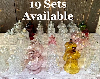 Vintage Glass Peg Votive Candle Cup Sets (YOU CHOOSE) 19 available