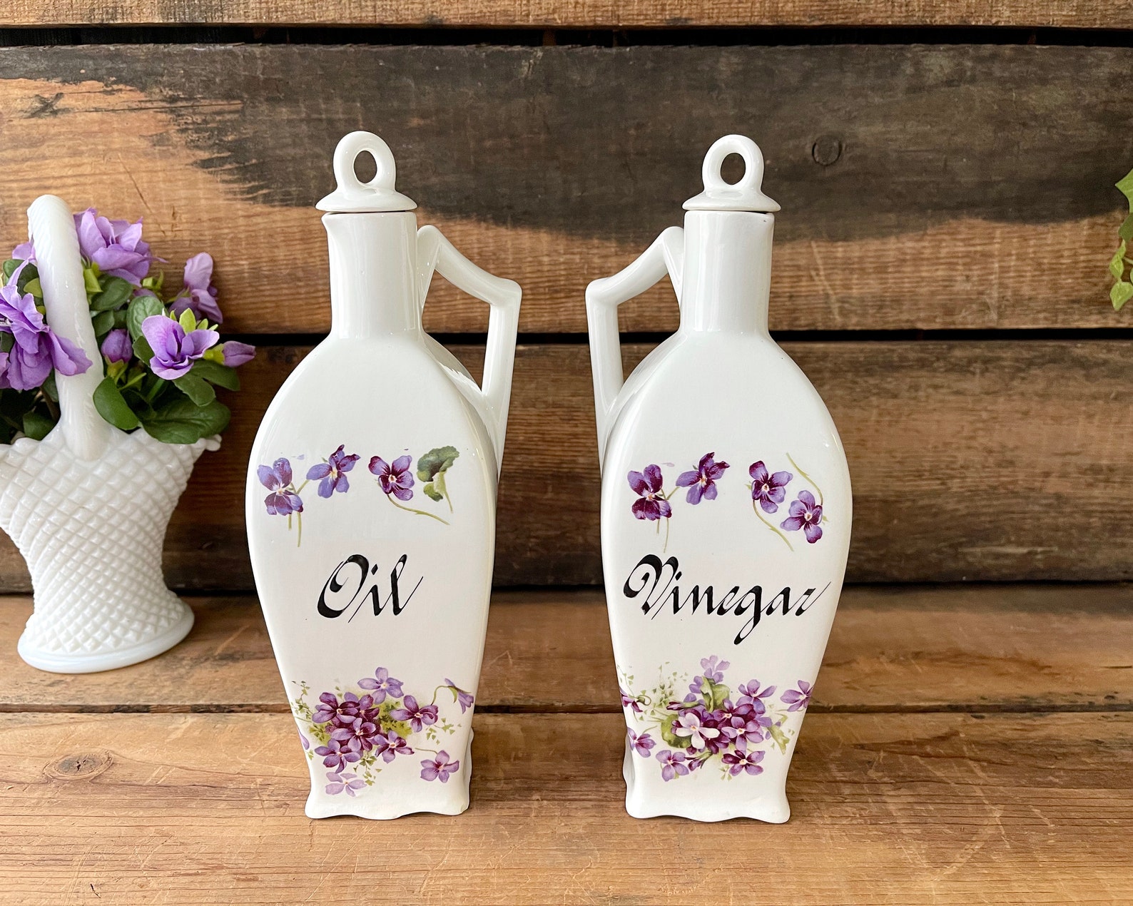 RARE Max Roesler Purple Violets Pattern Earthenware Ceramic - Etsy