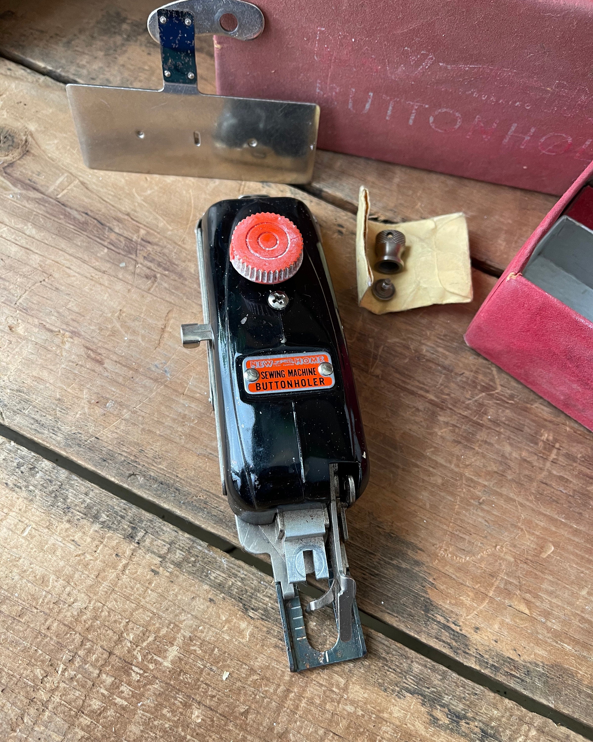 New Home Sewing Machine Buttonholer With Extra Set of Singer Etsy