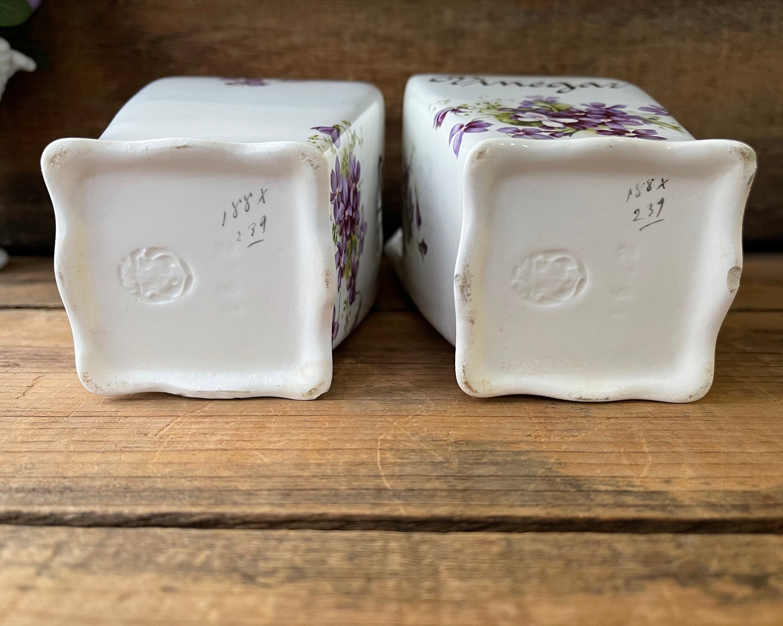 RARE Max Roesler Purple Violets Pattern Earthenware Ceramic - Etsy