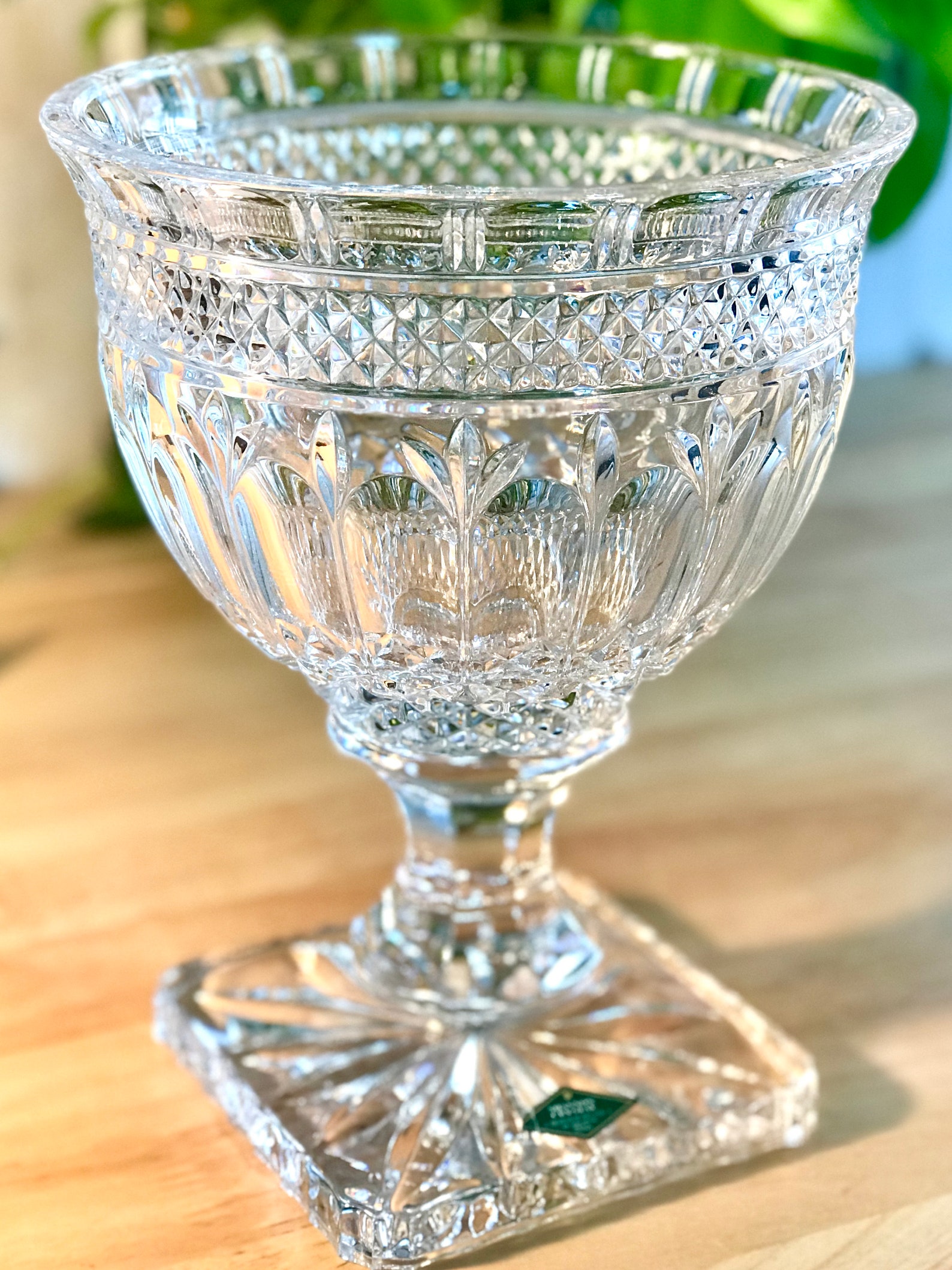 Crystal Footed Pedestal Bowl Compote Shannon Crystal by Etsy