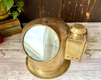 Boîtier seul de compas de navire vintage en laiton pour projet de lampe ou pièces détachées