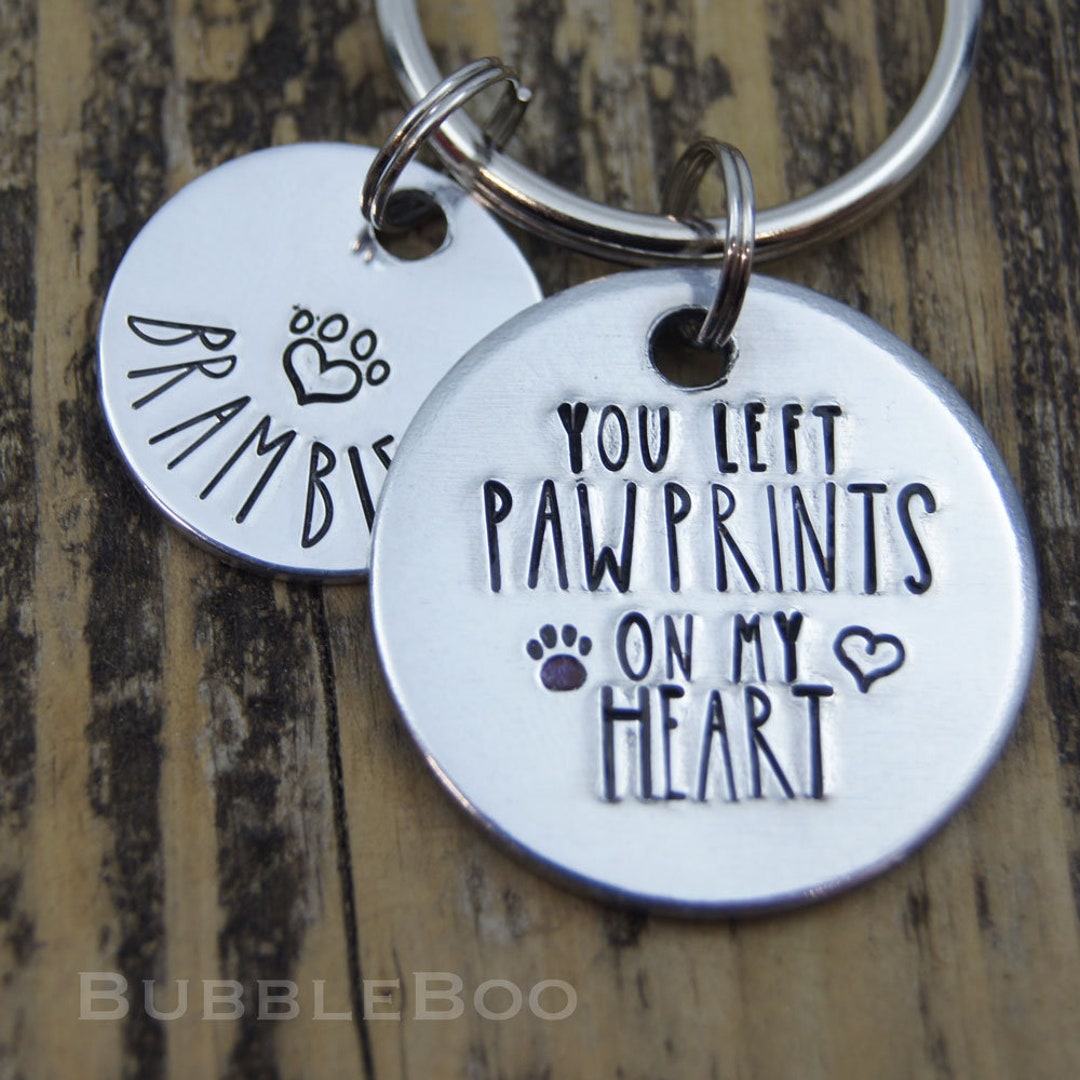 Pet Memorial Keyring Personalised With Pet Name. You Left Paw Etsy UK