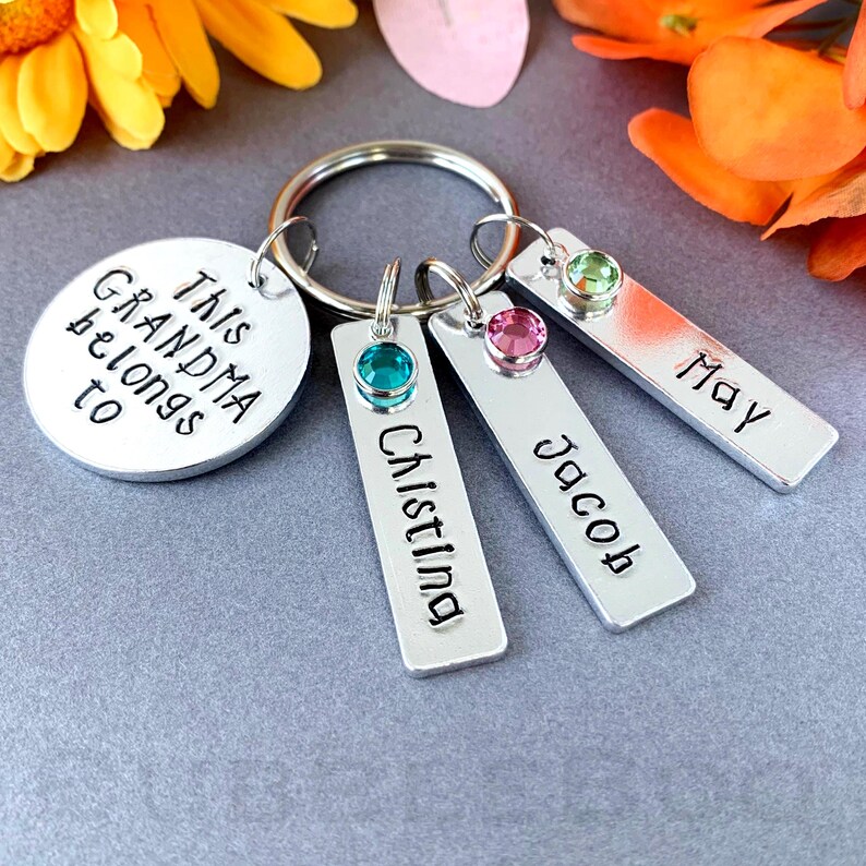 Key Rings Nanny Granny Keyring Swarovski This Grandma Belongs Key Ring With Swarovski ...
