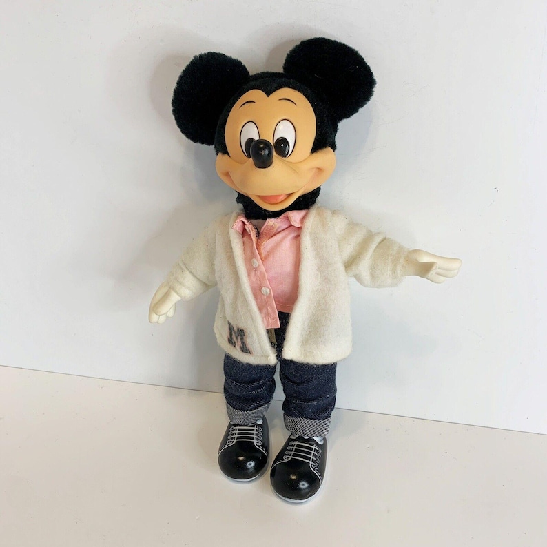 Disney Micky Maus Sock Hop Plüsch Puppe 11 "Applause Gefüllte Vinyl Spielzeug Bild 1