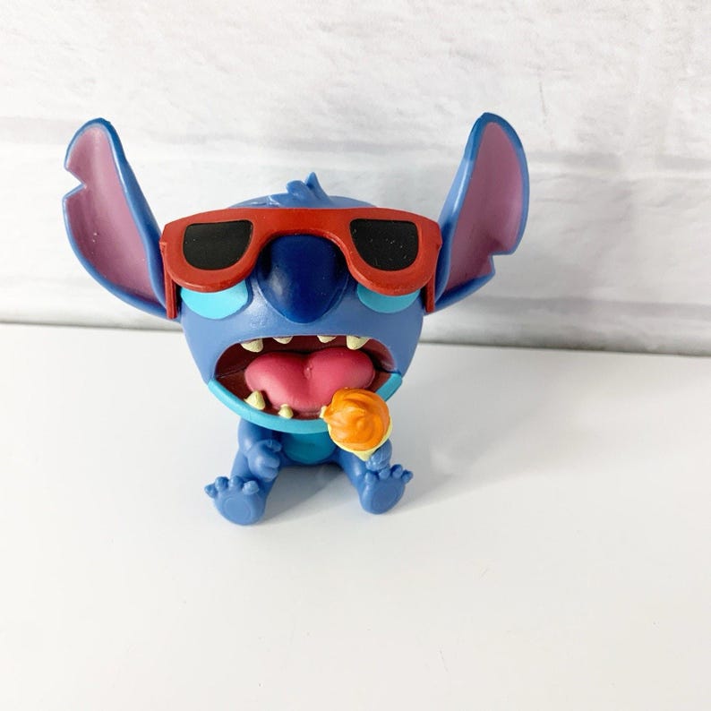 Disney LILO & Stitch Lot Of 5 Figures Bobble Cake Topper McDonald's Elvis image 4