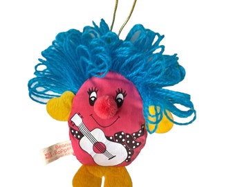 Coty Wild Musk Beanie Boppers Plüsch 1980er Jahre Sachet Russ Berie Weiß Gitarre Pink