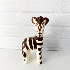 Ceramica vintage della California, Zebra Brown Cream, Walker Potteries, Monrovia, rara