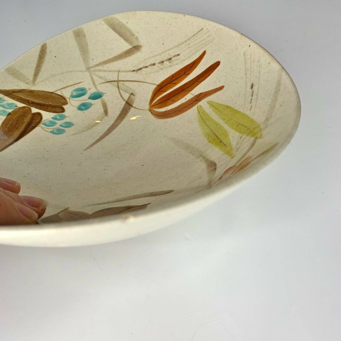 Red Wing Pottery Random Harvest Vegetable Serving Bowl Floral Etsy