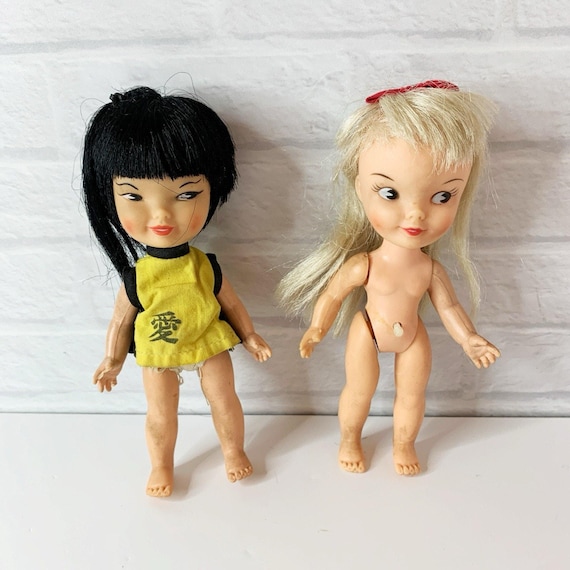 Vintage Remco Pocketbook Dolls Heidi and Jan Rubber Doll 5