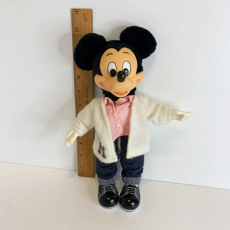 Disney Micky Maus Sock Hop Plüsch Puppe 11 "Applause Gefüllte Vinyl Spielzeug Bild 7