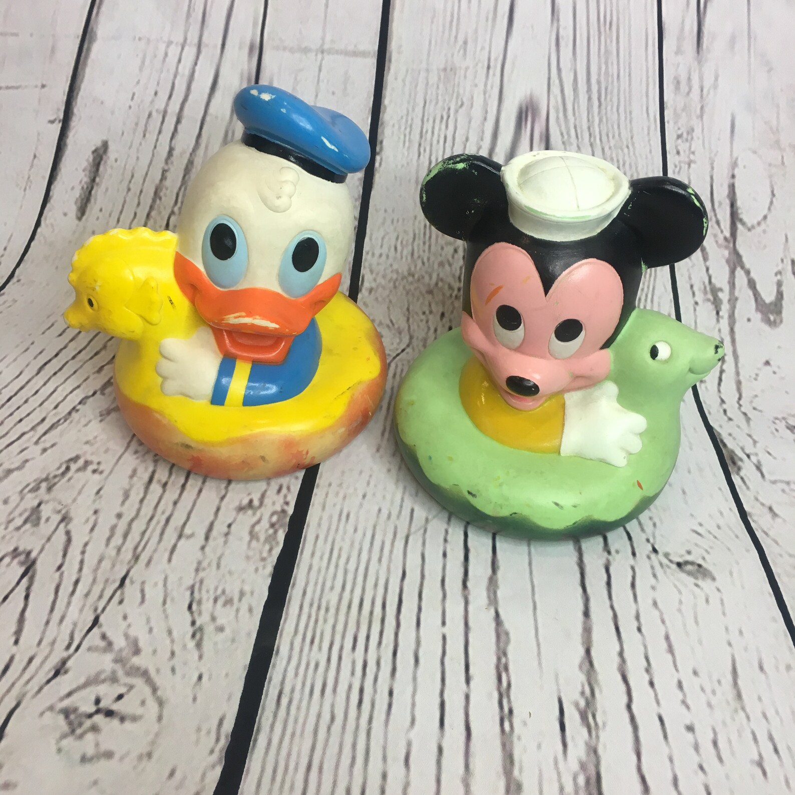 Vintage Disney Mickey Mouse and Donald Duck Bath Toys Etsy