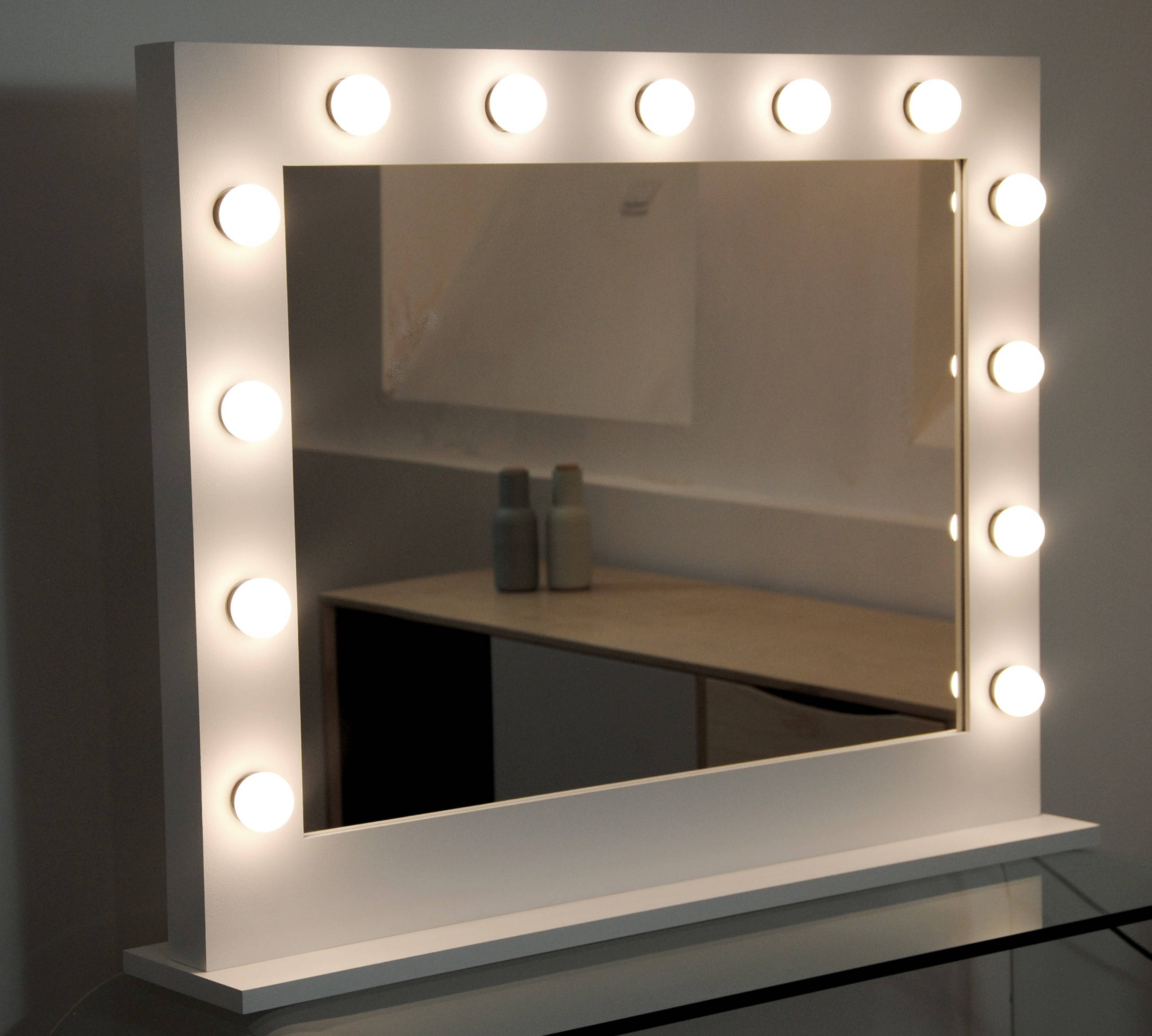 xl, Miroir de Maquillage, Miroir Lumineux, Miroir Lumière Intégré, Miroir Loge, Miroir Maquillage Pr