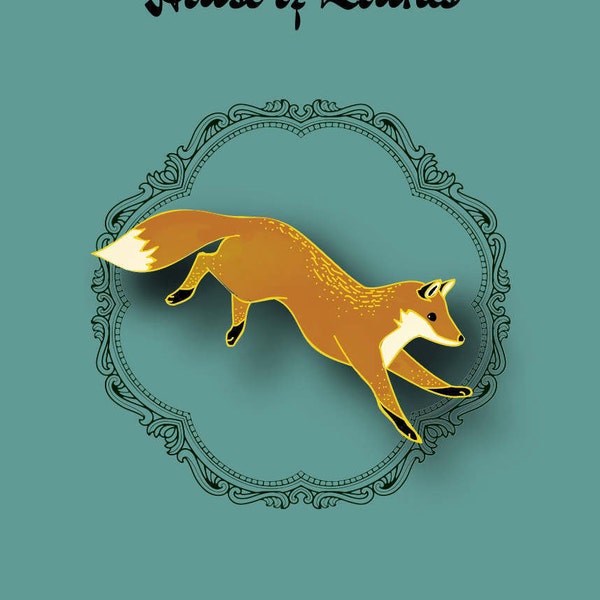 Red Fox Hard Enamel Pin // Fox Collar Lapel Pin  // Pastel Fox Pin Badge Brooch