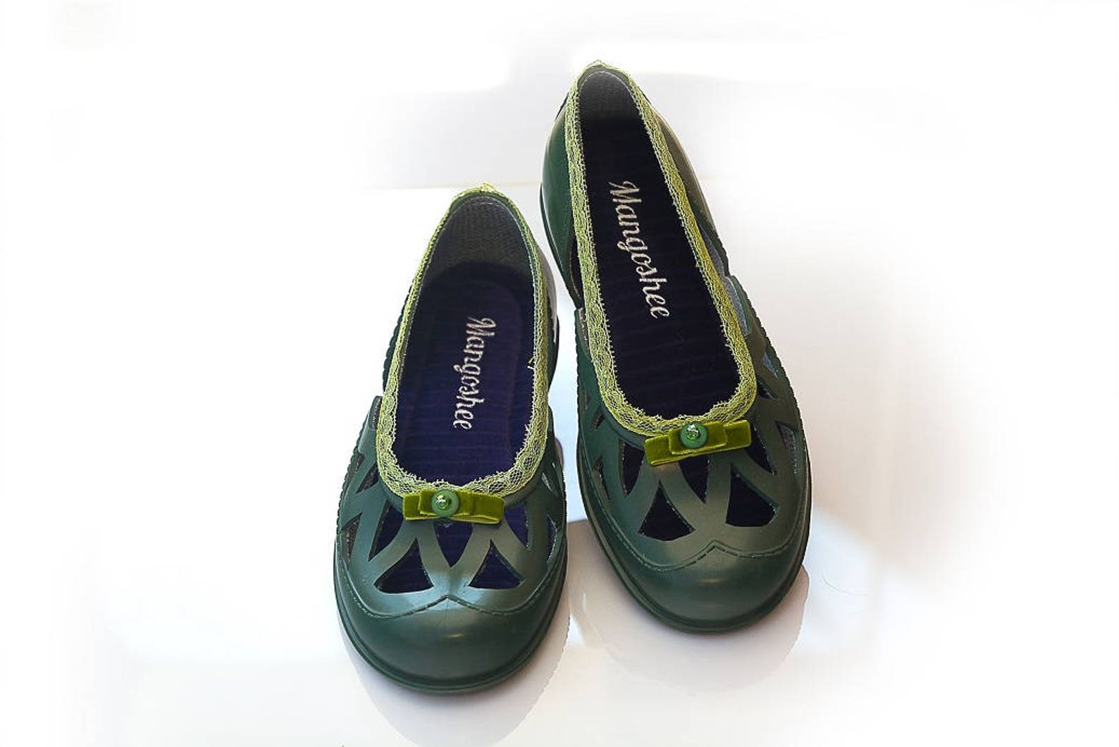 barefoot shoes, green shoes, summer shoes, flat shoes, soft shoes, ballet flats, slip in shoes, retro shoes, bead shoes, rubber