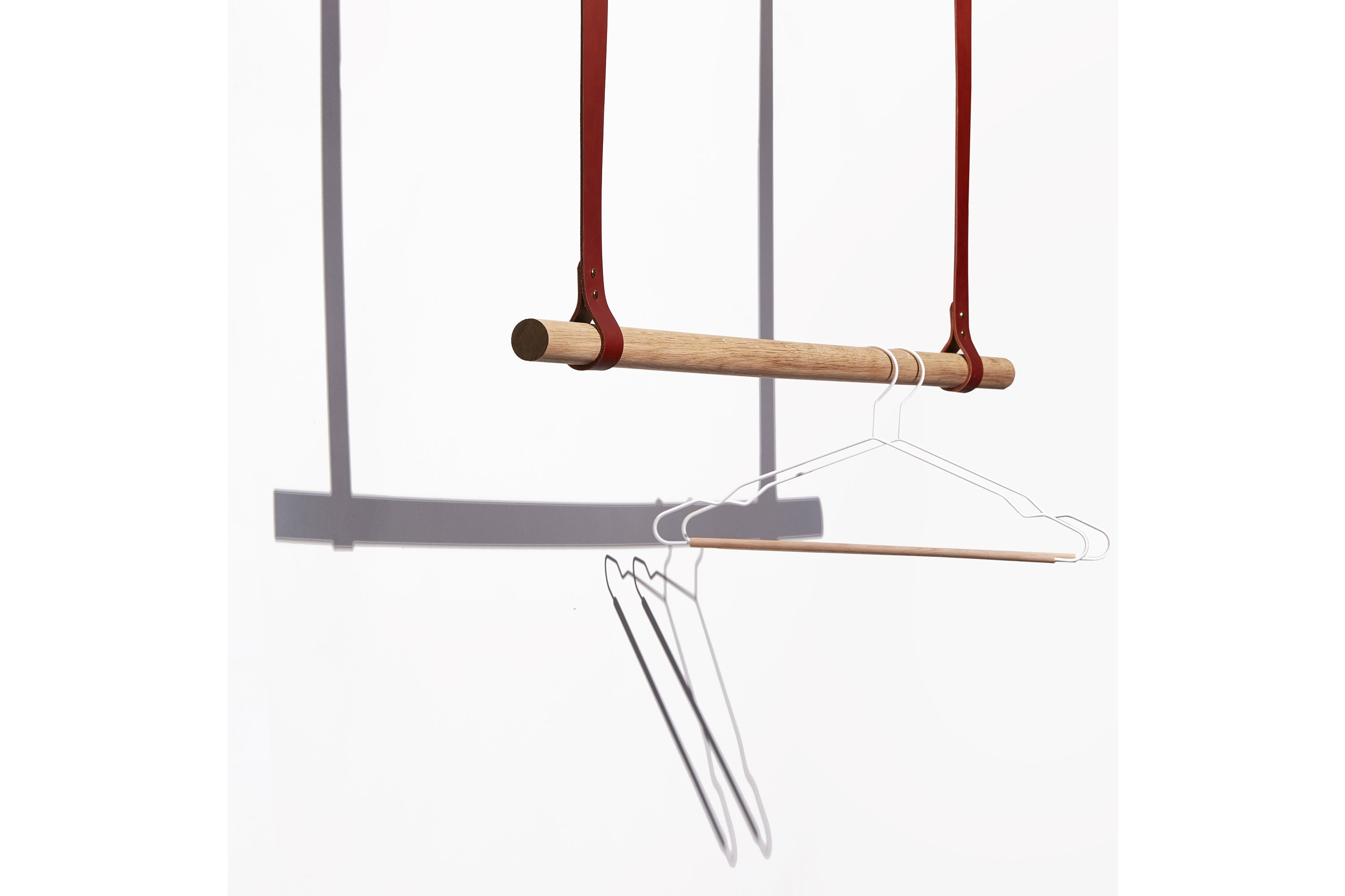 LRAILZ Lederband Mantel rack Decke montiert hängende Holz | Etsy