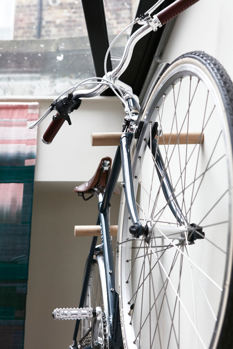 Bike Hooks Natural Oak image 4