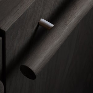 Door Handle Bar Knob Pull - Natural Oak, Walnut, Black, White