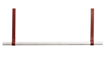 Leather Coat Rail - White