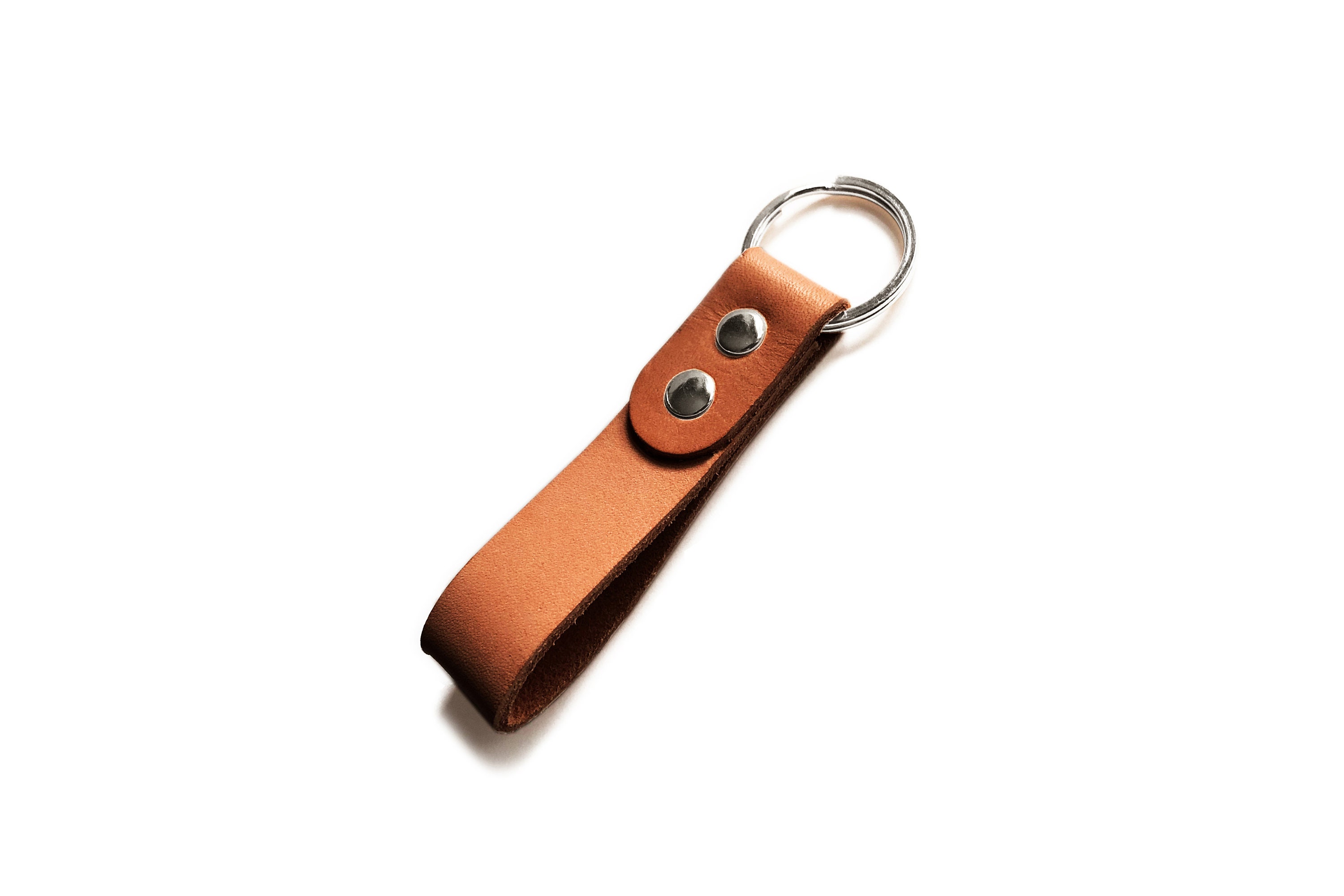 Plain leather deals keyring