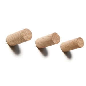 Coat hook MINI- Natural Oak (Single Hook or Set of 3)