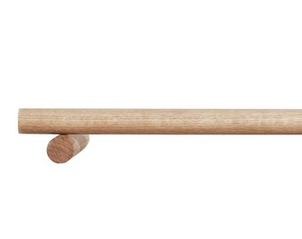 POLE ONLY Curtain Pole 0-720cm / 0-283.5" (Oak, Walnut, Beech, Black, White)