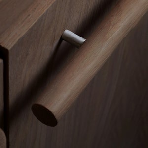 Door Handle Bar Knob Pull - Natural Oak, Walnut, Black, White