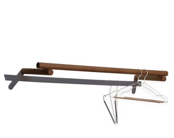 Floating Coat Rail - Walnut Oil