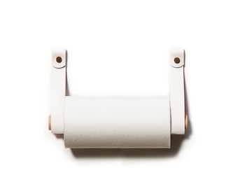 Leather Kitchen Roll Holder – Oak Wooden Rack Paper Dispenser