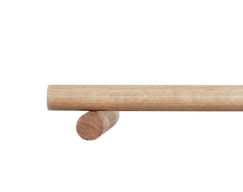 SOLO BARRA Barra de cortina 0-720 cm / 0-283,5" (roble, nogal, haya, negro, blanco)