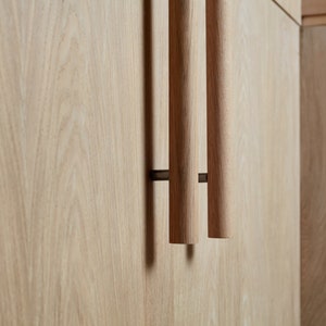 Door Handle Bar Knob Pull - Natural Oak, Walnut, Black, White