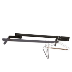Floating Coat Rail - Black