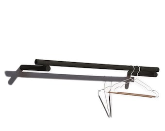 Floating Coat Rail - Black