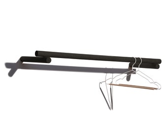 Floating Coat Rail - Black