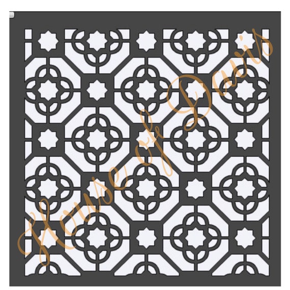 Moroccan Tile Stencil 12x12