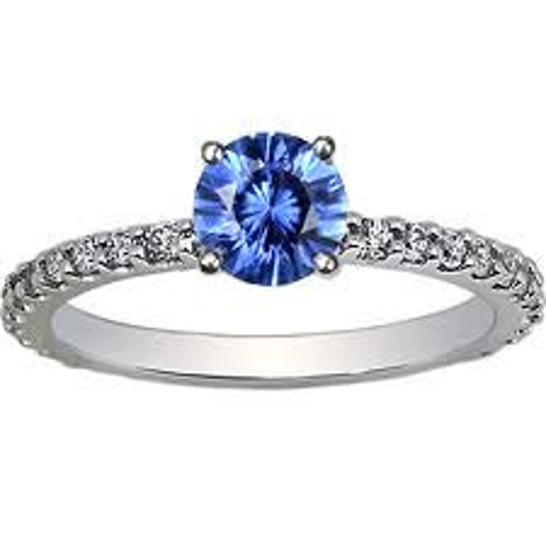 Blue Sapphire Engagement Ring Etsy