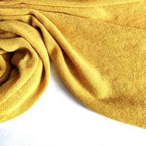 Knitted yellow merino scarf, mustard wool scarf, women&#39;s scarf, knit mustard merino wrap, yellow wool wrap, knitted yellow merino stola