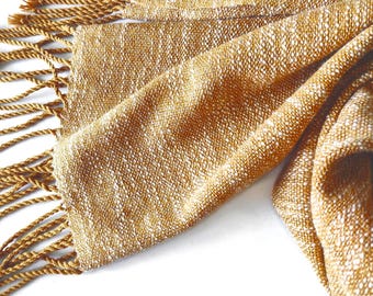 Handwoven light-orange cotton scarf, pumpkin cotton scarf, summer scarf, woven orange cotton wrap, women's scarf, woven orange cotton stola