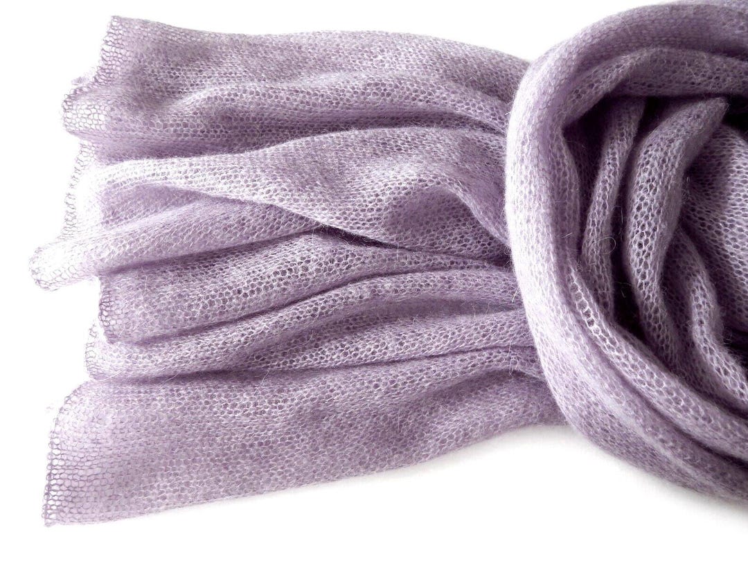 Écharpe Châle 100% Cachemire Violet - Qualité Premium, Chaude Et Chic - Neuf Avec étiquettes