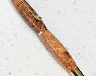 Hand Crafted Amboyna Heartwood Wood Desktop Shake Pen Instrument