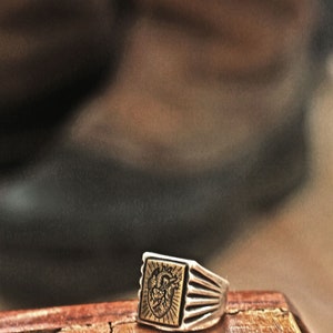 Vintage Ring Medieval Ring Carved Ring Manly Ring Mans - Etsy