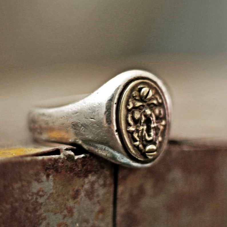 Vintage Ring Medieval Ring Carved Ring Menly Ring Mens - Etsy