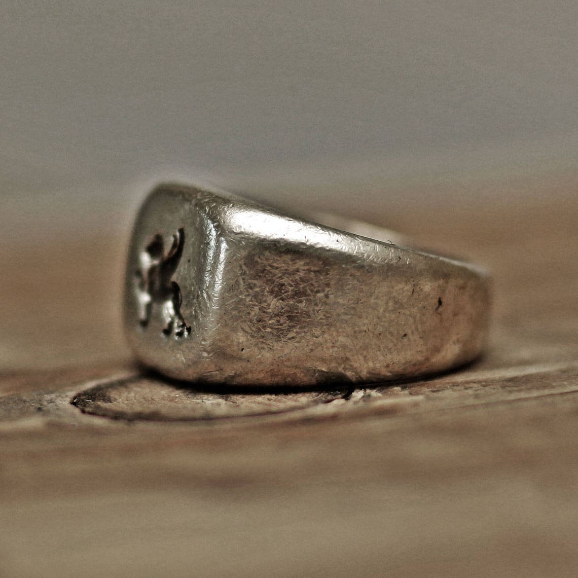 Wax seal ring vintage ring rustic ring bulky ring menly Etsy