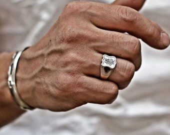 Anillo Chevalier, anillo vintage, anillo rústico, anillo varonil