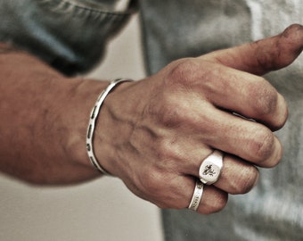 Pegasus wax seal ring inspired by ancient Greek, Roman rings. Recommended as a charm ring