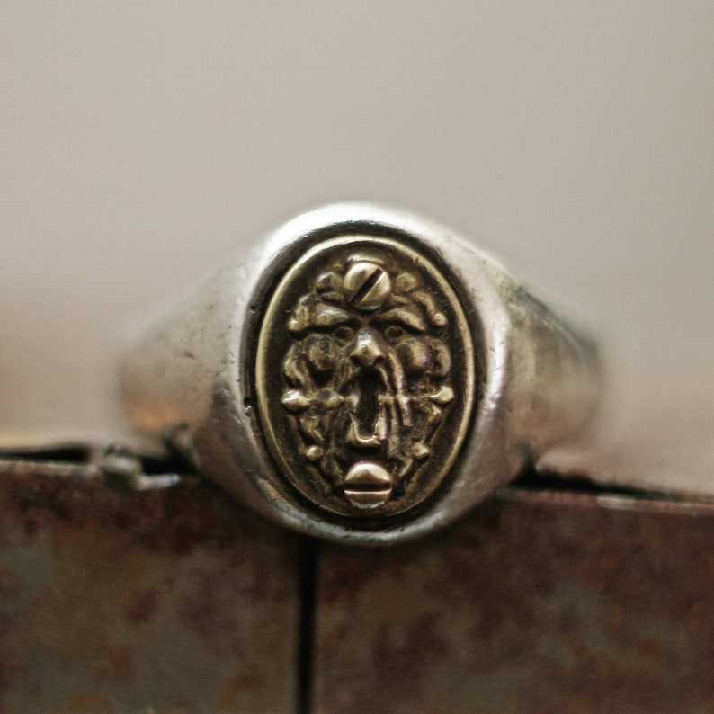 Vintage Ring Medieval Ring Carved Ring Menly Ring Mens - Etsy