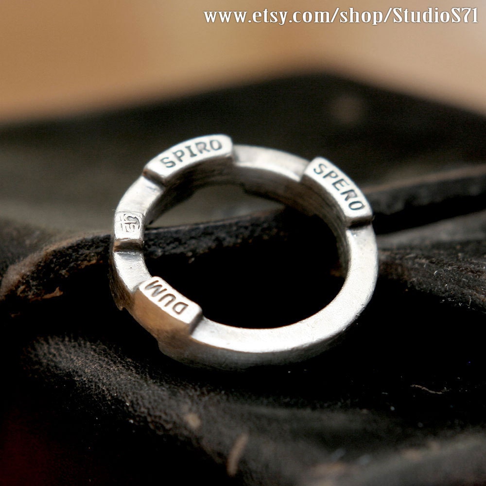 Spruch Ring rustikaler Ring Industrial Ring Vintage Ring Etsy