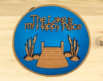 Christmas Ornaments,Wood Disk Ornaments,Lakes,Lake Gifts,Lake Life,The Lake is Calling,Water,Boating,Lake House Gifts,Lake Houses,Boats